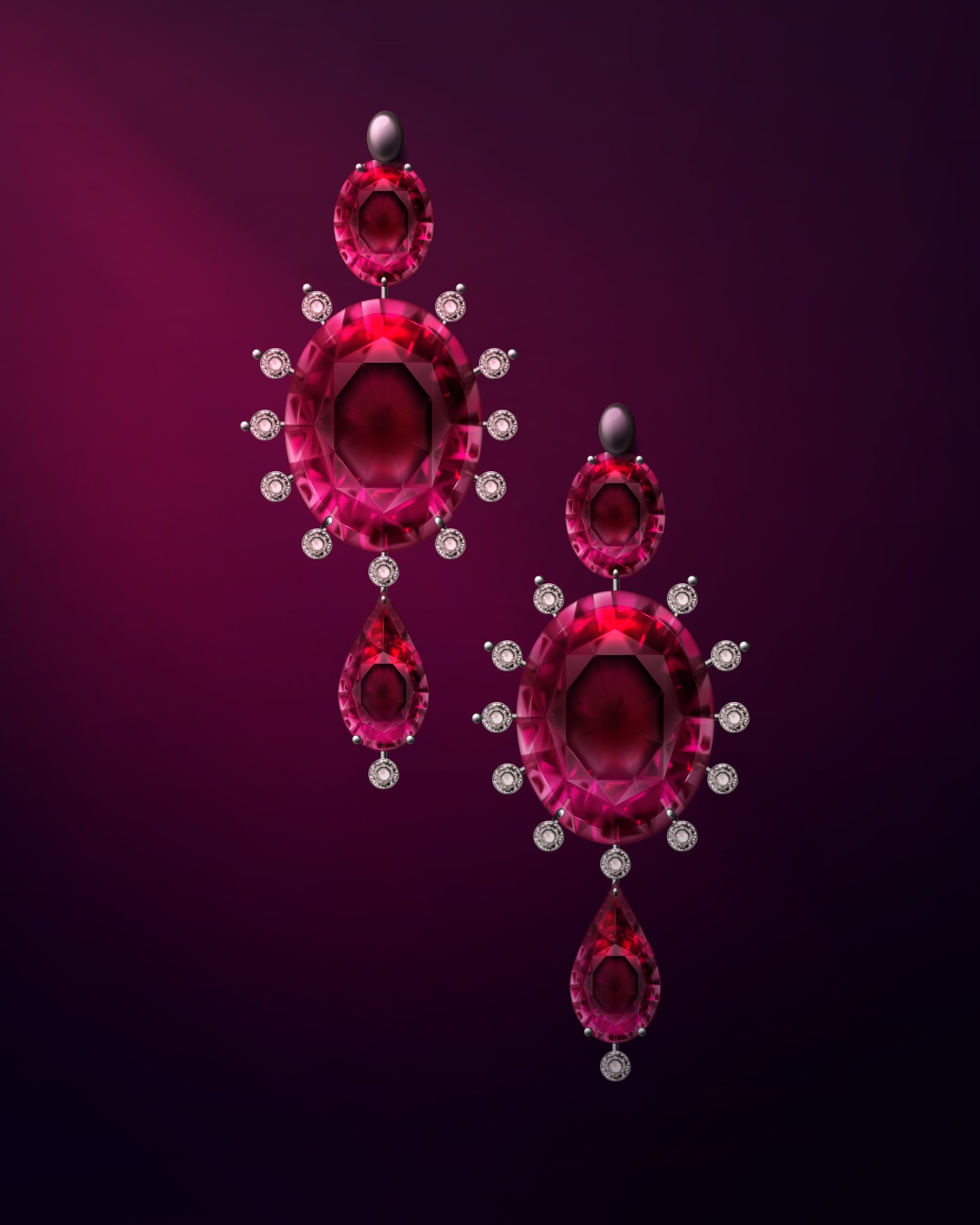 Red Ruby Earrings